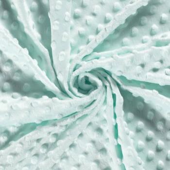 Kuschelfleece mit Microdots in Hellmint